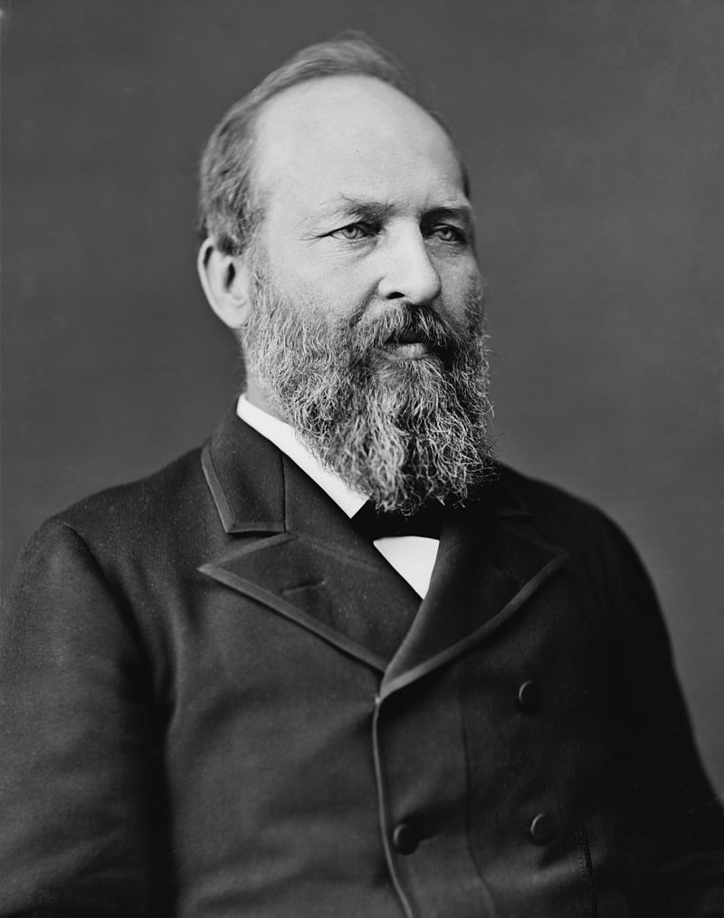 20th  US president James A. Garfield