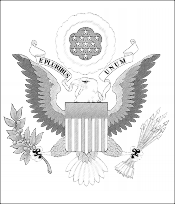 color sheets of US Government seal