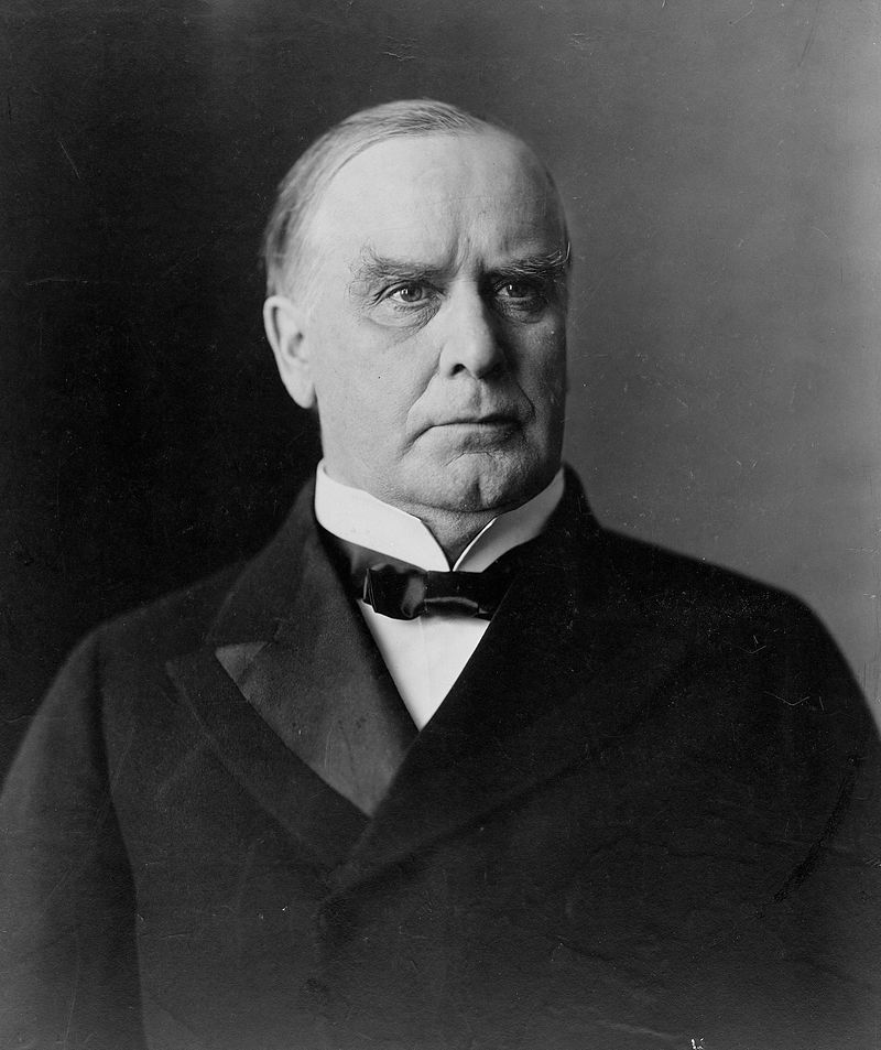 25th US president, William McKinley