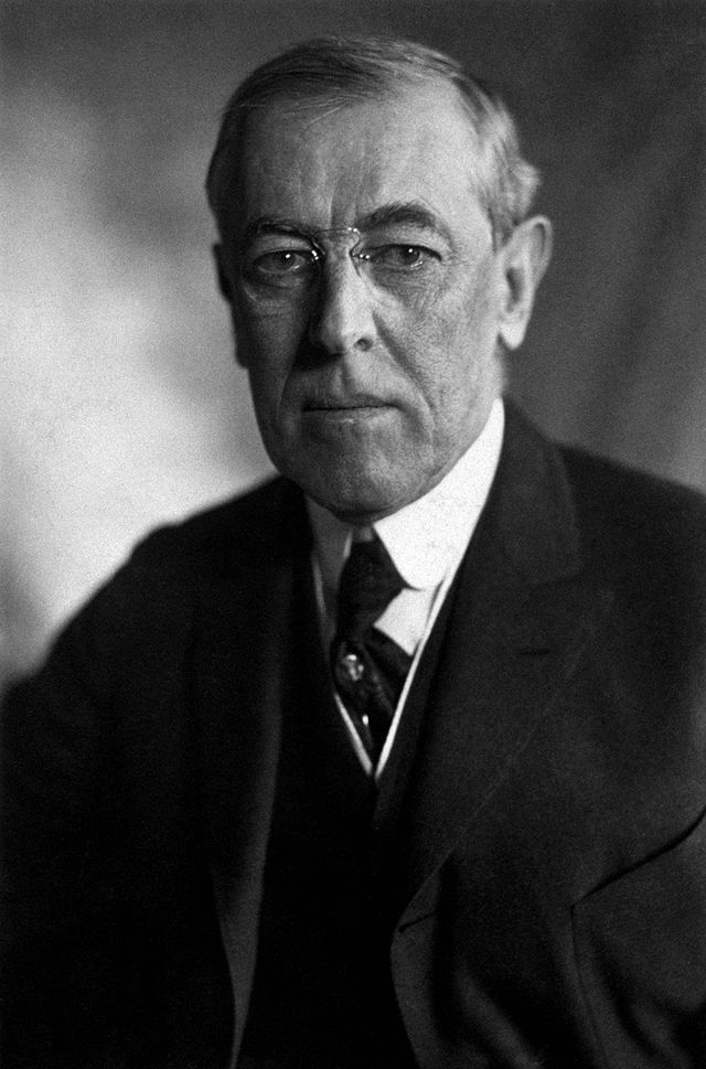 28th US president Woodrow Wilson